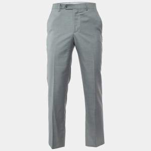 Pre Owned Ermenegildo Zegna Grey Wool Trousers M