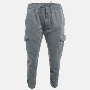 Ermenegildo Zegna Grey Wool Knit Utility Pants 4XL