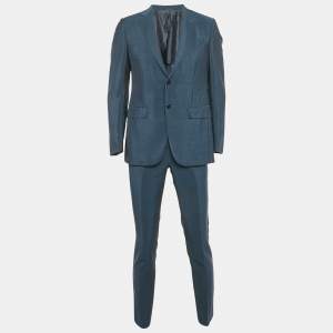 Ermenegildo Zegna Blue Wool Pants Suit M