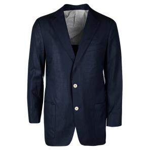 Pre Owned Ermenegildo Zegna Navy Blue Travel Blazer XL