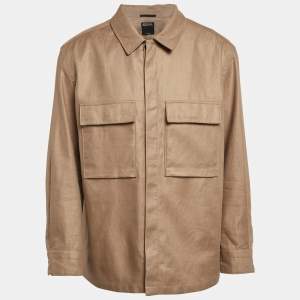 Ermenegildo Zegna Beige Linen Oversized Shirt XXL