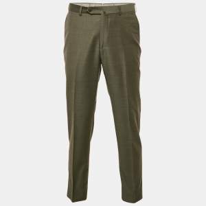 Ermenegildo Zegna Dark Grey Wool Regular Fit Trousers XL