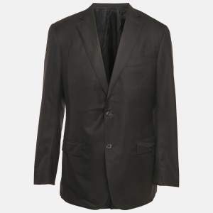 مملوكة مسبقًا Ermenegildo Zegna Black Wool Regular Fit Blazer M