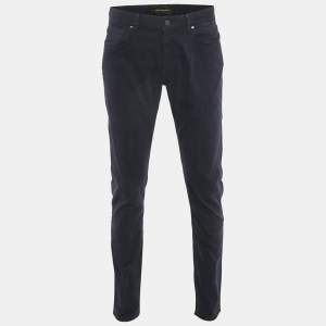 Pre Owned Ermenegildo Zegna Navy Blue Denim Slim Fit Pants M/Waist 33"