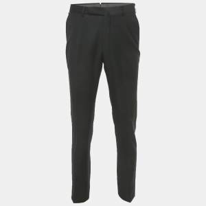 مملوكة مسبقًا Ermenegildo Zegna Black Gabardine Formal Pants L