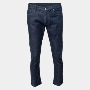 Pre Owned Ermenegildo Zegna Blue Denim Slim Fit Jeans L Waist 33"