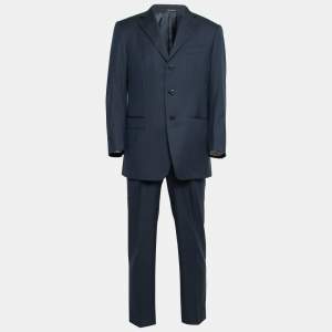 Ermenegildo Zegna Navy Blue Roma Wool Single-Breasted Suit L