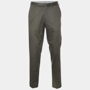 Ermengildo Zegna Green Cotton Regular Fit Trousers L