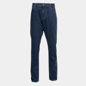 Pre Owned Ermenegildo Zegna Navy Blue Denim Slim Fit Jeans 3XL