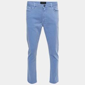 Pre Owned Ermenegildo Zegna Light Blue Denim City Fit Jeans L Waist 34"