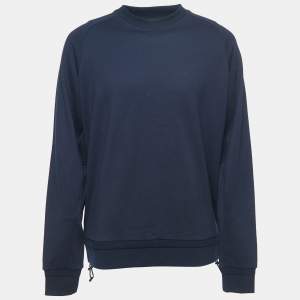 Ermenegildo Zegna Navy Blue Crew Neck Sweatshirt XL  