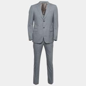 Pre Owned Ermenegildo Zegna Grey Wool Single Breasted Suit M