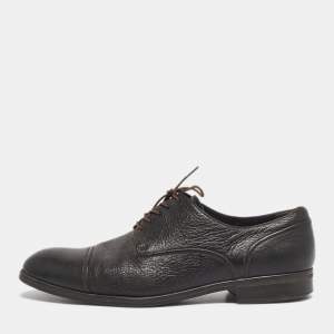 Pre Owned Ermenegildo Zegna Brown Leather Lace Up Derby Size 44