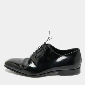 مملوكة مسبقًا Ermenegildo Zegna Size 41 Black Patent Leather Derby
