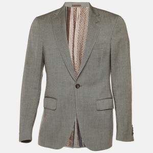 مملوكة مسبقًا Etro Brown Wool Single Breasted Blazer M 
