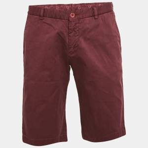 Etro Burgundy Cotton Shorts L
