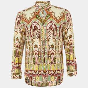 Pre Owned Etro Multicolor Paisley Print Cotton Long Sleeve Shirt M