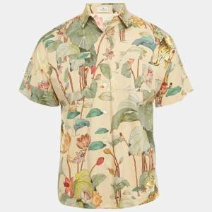 مملوكة مسبقًا Etro Beige Printed Cotton Shirt M