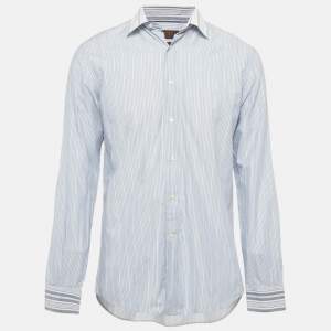 مملوكة مسبقًا قميص إيترو أزرار أمامية مطبوع مقلم متعدد الألوان مقاس صغير (سمول)