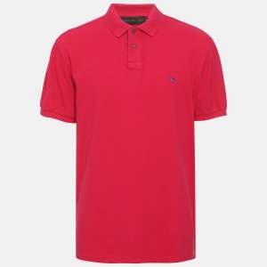 مملوكة مسبقًا Etro Hot Pink Cotton Pique Polo T-Shirt XL