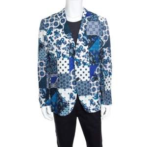 Pre Owned Etro Multicolor Paisley Printed Linen Superleggera Minerva Blazer XL