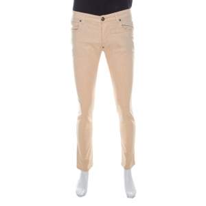 Pre Owned Etro Orange Light Wash Slim Fit Jeans M