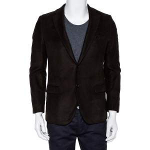 مملوكة مسبقًا Etro Forest Green Mohair Wool Button Front Blazer M 
