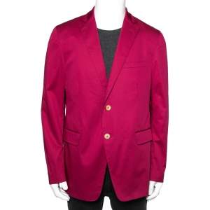 Pre Owned Etro Pink Cotton Mineide Soft Blazer L
