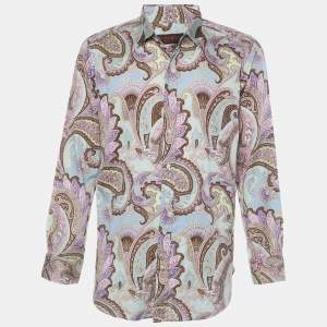 Pre Owned Etro Multicolor Paisley Print Cotton Long Sleeve Shirt XXL