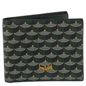 Faure Le Page Green Coated Canvas Bifold Wallet