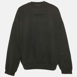 Fear of God Essentials Logo Print Crew Neck Sweatshirt L