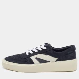 Fear of God Black Suede Low Top Platform Sneakers Size 44
