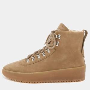 Fear Of God Beige Nubuck Leather High Top Sneakers Size 44