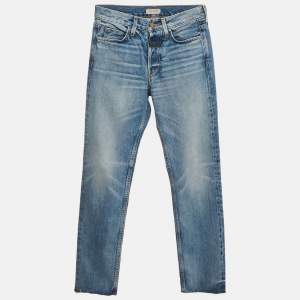 Pre Owned بنطلون جينز فير أوف غود دينم أزرق مهترئ الأرجل مقاس متوسط (ميديوم)