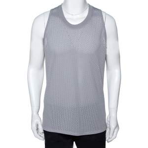 Fear of God Fifth Collection Grey Perforated Knit Sleeveless T Shirt S 
