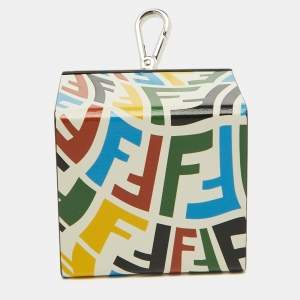Fendi x Sarah Coleman Multicolor Leather Logo Key Chain