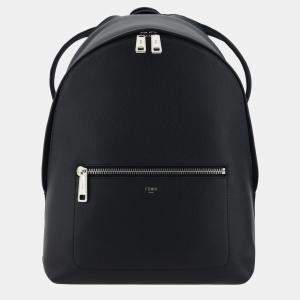 Fendi Black Leather Backpack Bag