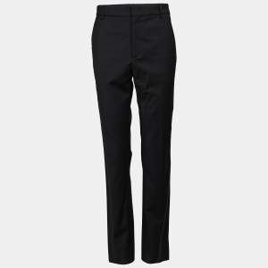 Fendi Navy Blue Wool Blend Trouser S
