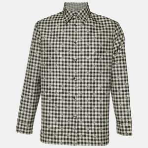 Fendi Black/White Houndstooth Patterned Reversible Jacket M