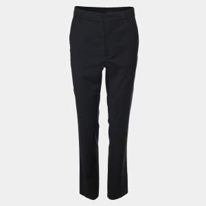 Fendi Blue Imperial Stretch Wool Blend Trouser S