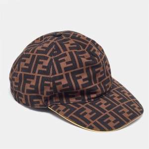 Fendi Brown/Black Monogram Canvas Baseball Cap 