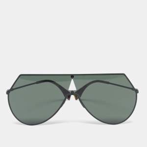 Pre Owned Fendi Black FF0213/S Shield Sunglasses