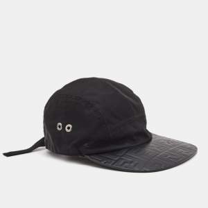 Fendi Black FF Logo Embossed Baseball Cap One Size