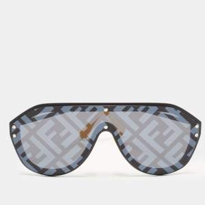 Fendi Black/Yellow Mirrored FFM0039/G/S Fabulous Shield Sunglasses