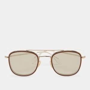 Fendi Gold Tone/Brown Mirrored M0060/S Oval Sunglasses