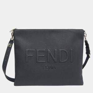 Fendi Dark Blue Leather After Roma Shoulder Bag 