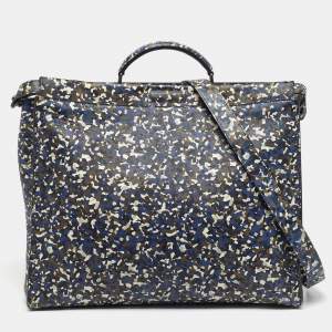 Pre Owned حافظة مستندات فندي بيكابو كبيرة متعددة الألوان مموهة جلدية