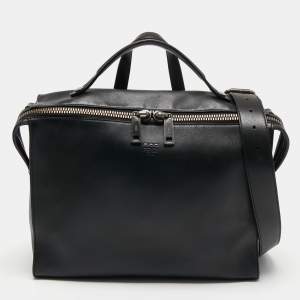 Fendi Black Leather Lui Briefcase