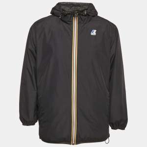 Fendi Black Forever Fendi Synthetic K-Way Reversible Jacket M