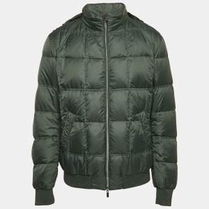 Fendi Green Nylon Zip-Up Puffer Jacket XXXL
